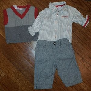 3 piece Tutto Piccola baby boy set size 3 months